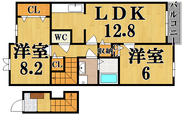 ※間取りは左右反転です。